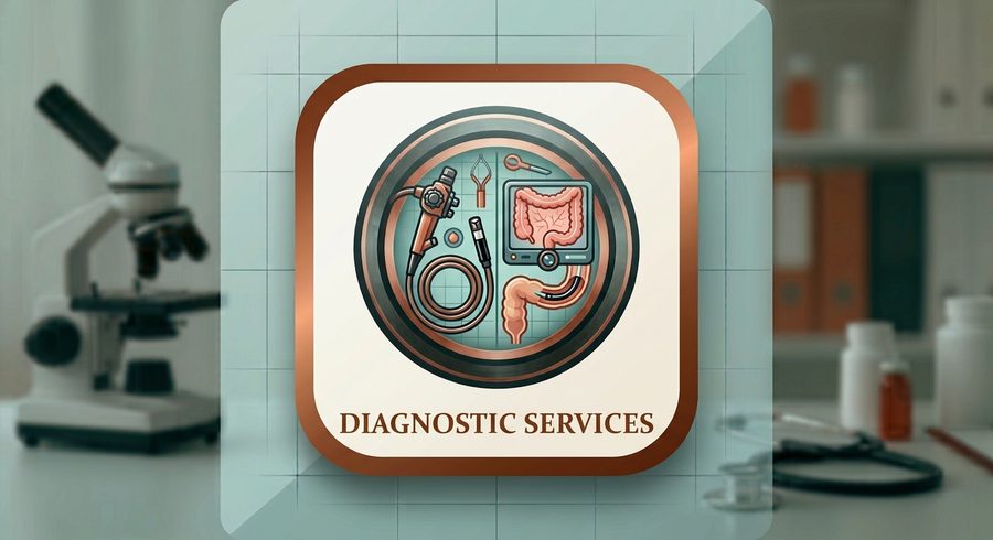 Illustration of colorectal diagnostic services