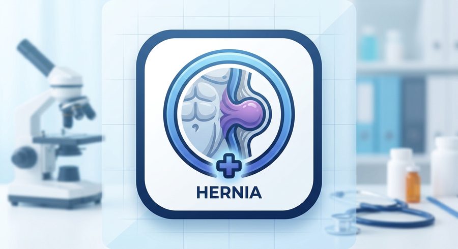 Illustration of hernia repair